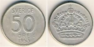 50 Ore Schweden Silber 