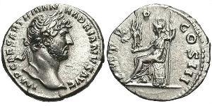 1 Denarius Roman Empire (27BC-395) Silver Hadrian  (76 - 138) 