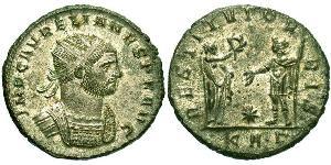 1 Antoninianus 羅馬帝國 銀/銅 奥勒良