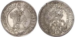 Salzburg, Erzbistum. Johann Ernst von Thun und Hohenstein 1687-1709. Taler 1701. Jahreszahl im Stempel aus 1700 geändert. Probszt 1807, Davenport 1234, Zöttl 2173. Schöne Patina. Leichte Schrötli ...