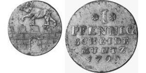 1 Pfennig Anhalt-Bernburg (1603 - 1863) Copper Alexius Frederick Christian, Duke of Anhalt-Bernburg (1767 – 1834)