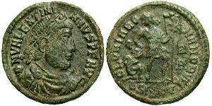 1 Follis /  AE3 Imperio romano (27BC-395) Bronce Valentiniano I (321-375)