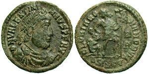 1 Follis /  AE3 Impero romano (27BC-395) Bronzo Valentiniano I (321-375)