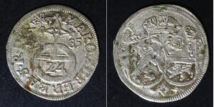 BAMBERG (German State) 1/24 Thaler 1685 VBW - Silver - 823