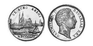 1 Дукат Королівство Баварія (1806 - 1918) Золото Максиміліан II (король Баварії)(1811 - 1864)
