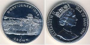 1 Krone 曼島 銀 伊丽莎白二世 (1926-2022)