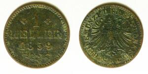 FRANKFURT AM MAIN (German City) 1 Kreuzer 1859 - Silver 0.167 - VF - 1042