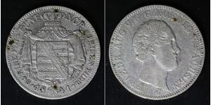SAXONY ALBERTINE 1/6 Thaler 1841 G - Silver 0.521 - Friedrich August II. - 3236
