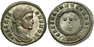  AE3 / 1 Фоллис Римская империя (27BC-395) Бронза Крисп (305 - 326)