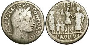 1 Денарій Римська республіка (509BC-27BC) Срібло 