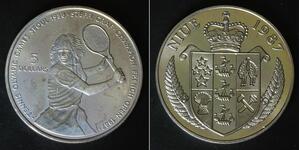 NIUE 5 Dollars 1987 - Copper/Nickel - Olympics - Tennis - aUNC - 4226