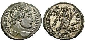  AE3 / 1 Фоллис Римская империя (27BC-395) Бронза Константин I (272 - 337)