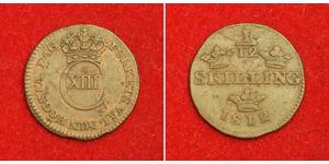  
 
 Urcaquary 
 1812, Kingdom of Sweden, Charles XIV. Nice Copper 1/12 Skilling Coin. XF! 
  
 Condition: XF! Mint Years: 1812 Reference: KM-484. Denomination: 1/12 Skilling  Material: Copper Di ...