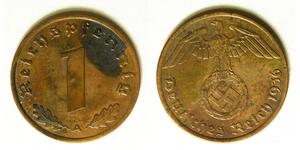 GERMANY (Third Reich) 1 Reichspfennig 1936 A - Bronze - XF - 3521