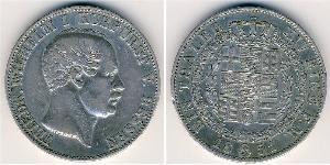 Гессен-Кассель
1 талер (1851 г.)
Серебро
A. Фридрих Вильгельм I. Номер по Краузе КМ#617, 750-я проба, 22,27 г.
