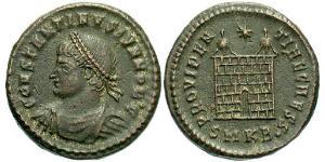 1 Follis /  AE3 羅馬帝國 青铜 君士坦丁大帝