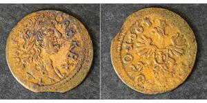 POLAND 1 Solidus (Szelag, Shilling) 1661 - Copper - Johann Casimir - 4297