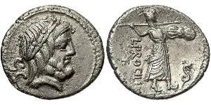 1 Денарий Римская республика (509BC-27BC) Серебро 