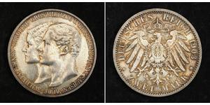  
  1903, Saxe-Weimar-Eisenach.  Silver 2 Mark 