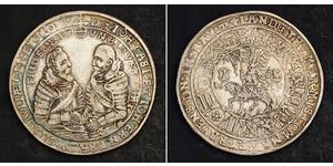  
 
    

 1612, Saxony-Coburg-Eisenach, John Casimir & John Ernest. Silver Thaler Coin. R!  Mint Year: 1612  Mint Place: Coburg  Mint Master: Wolf Albrecht (WA)  Denomination: Silver Thaler  ...