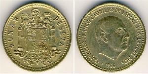 1 Peseta 佛朗哥时期 (1936 - 1975) 青铜/铝 弗朗西斯科·佛朗哥 (1892 – 1975)