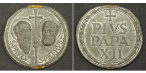  
  1939, Vatican, Pope Pius XII. Large Papal Lead Bulla (Official Papal Seal). XF++   Mint Place: Rome Mint Period: 1939-1958 Denomination: Papal Bulla  Condition: Minor digs, scmall scratches a ...