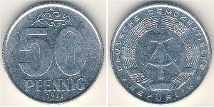 50 Pfennig République démocratique allemande (1949-1990) Aluminium 