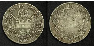 10 Real Republik Neugranada (1831–1858) Silber 