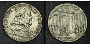  
 
  
 1675, Vatican, Pope Clement X. Large Silver Piastra (80 Bolognini) Coin. VF- 
  
  Mint Place: Rome  Mint Year: 1675 (MDCLXXV)  Reference: Davenport 4077, KM-367. R!   Denomination: Piast ...