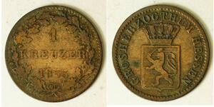 HESSE-DARMSTADT 1 Kreuzer 1855 - Silver 0.166 - Ludwig II. - 2206