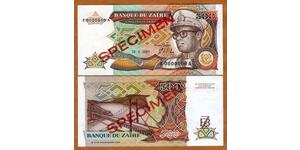 SPECIMEN, Zaire, 500 Zaires, 1989, P-34s UNC Mobutu