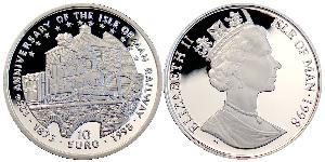 10 Euro 曼島 Platinum 伊丽莎白二世 (1926-2022)