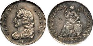 1 Farthing Reino de Inglaterra (927-1649,1660-1707) Plata Carlos II (1630-1685)