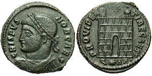  AE3 / 1 Фолліс Римська імперія (27BC-395) Бронза Крисп (305 - 326)