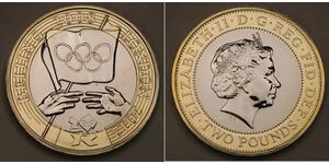GREAT BRITAIN 2 Pounds 2012 - Olympics Handover London Beijing - UNC - 648 *