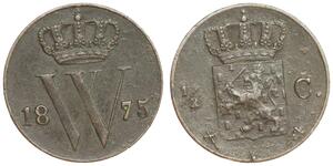 Netherlands - 1/2 Cent 1875