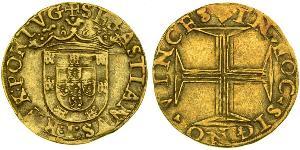 500 Рейс / 1 Крузадо Португалия / Королевство Португалия (1139-1910) Золото Sebastian of Portugal (1554-1578)