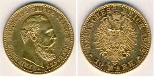 10 Mark Regno di Prussia (1701-1918) Oro 