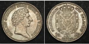  
  1838, Kingdom of Sweden, Charles XIV. Large Silver Riksdaler Coin. XF-AU!   Mint Year: 1838 Denomination: Riksdaler Reference: Davenport 352, KM-632.  Condition: Weight-adjusting marks in obv ...