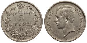 Belgium - 5 Francs 1932 - Albert I - French tekst