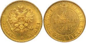 20 Mark Gran Ducado de Finlandia (1809 - 1917) / Imperio ruso (1720-1917) Oro Alejandro III (1845 -1894)