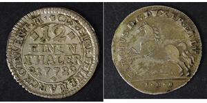 BRUNSWICK WOLFENBUTTEL 1/12 Thaler 1772 IDB - Silver - Karl I. - 346