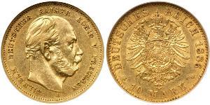 10 Mark Königreich Preußen (1701-1918) Gold Wilhelm I, German Emperor (1797-1888)