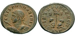 1 Follis /  AE3 Impero romano (27BC-395) Bronzo Crispo (305 - 326)