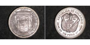 1 Peso Colombia Plata 