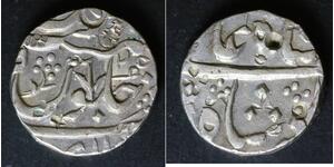 INDIA (Indore) 1 Rupee ND//25(1783-84) - Silver - VF - 433