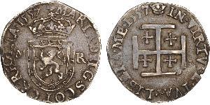 1 Testoon Reino de Escocia (843-1707) Plata Mary I of Scots (1542-1587)