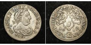  
  1682, Poland, John III Sobieski. Silver 6 Groszy (6 Groschen) Coin. aXF!    Mint Year: 1682 Reference: KM-128. Mint Place: Ujazdow  Condition: About XF! Denomination: VI (6) Groszy  Mint Maas ...