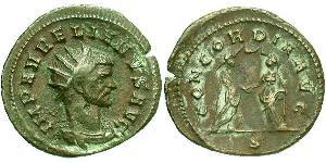 1 Antoninianus 羅馬帝國 銀/銅 奥勒良
