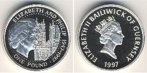1 Pound 根西 銀 